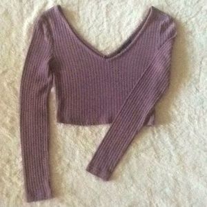 SHEIN Long Sleeve Crop Top